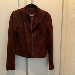 Vince women’s suede jacket. Size 4 Rust/dark purple ish